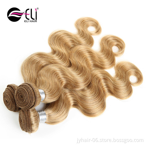 100% human hair remy brazilian hair weave 1b 27 ombre color hair Bundles